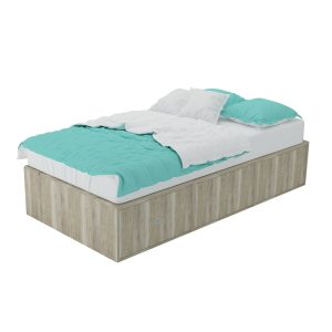 Cama con Cajones 100 x 201 cm – Linea Cubo – 4027