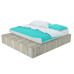 Cama con Cajones y Baulera 200 x 241cm – Linea Cubo – 4031