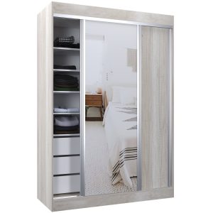 Placard Vestidor 2 Puertas Corredizas con Espejo 140X200 – 521
