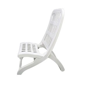 Reposera plastica MIR plegable Blanca
