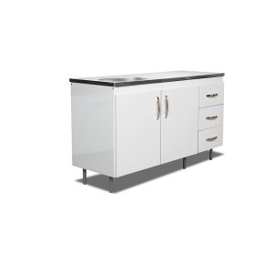 Bajo Mesada 2 puertas / 3 cajones 1.40 mts. RICCHEZZE Arco Blanca
