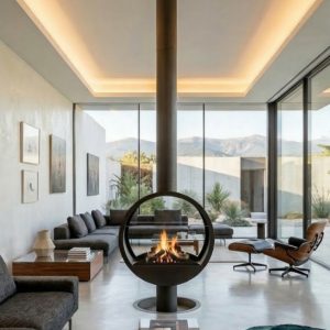 Chimenea de leña Circle túnel 100 Outlet