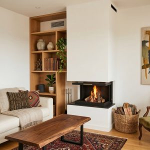 Chimenea de leña HSE 80 3 caras