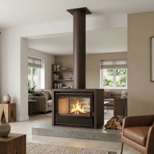 Chimenea de leña HS 80 Túnel Visto