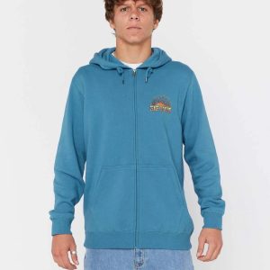 SUDADERA RIP CURL GRATEFUL SHRED ZIP STORM BLUE